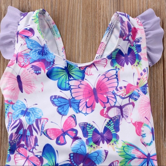 Bow Applique Ruffle Swimsuit main image 1